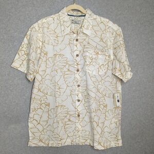 New Honolua Surf Co. Mens L Aloha Shirt Palm Leaf Print Casual Button Down Beach